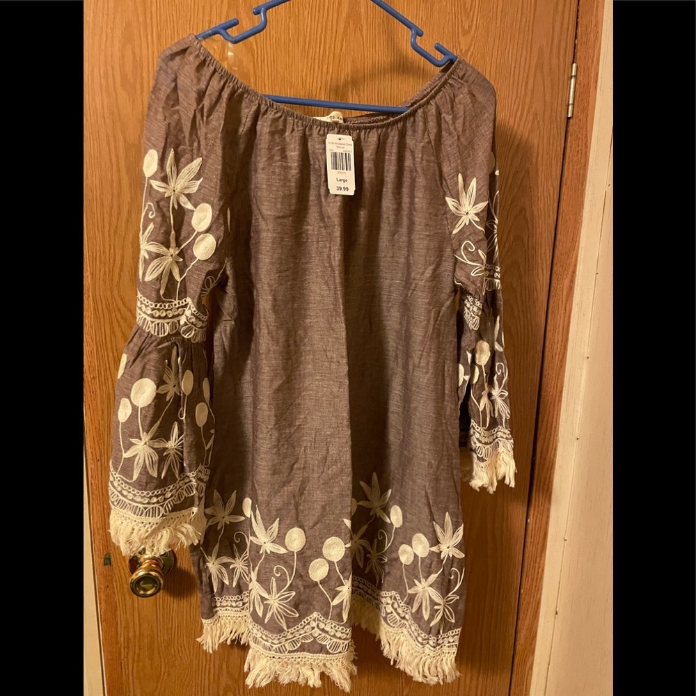 NWT Indigo Soul Embroidered Dress
